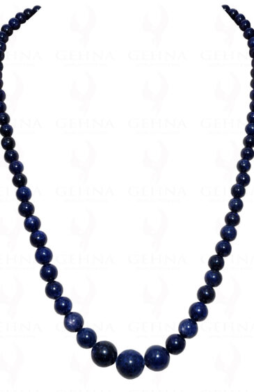 Blue Sapphire Gemstone Bead Necklace NP-1331