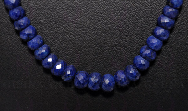 22" Inches Blue Sapphire Gemstone Faceted Bead Necklace NP-1335