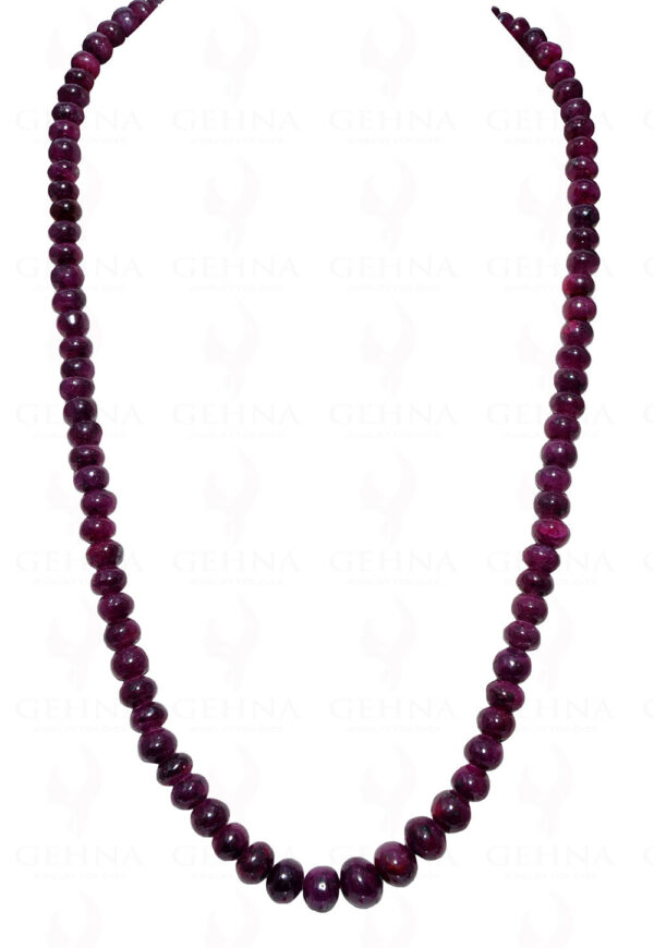 24" Inches Ruby Gemstone Bead Necklace NP-1336