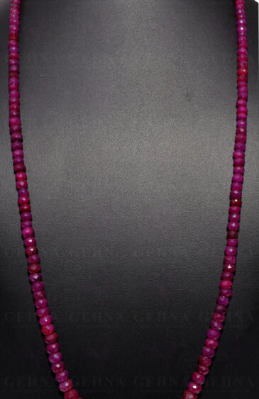 24″ Inches Ruby Gemstone Faceted Bead Necklace NP-1338