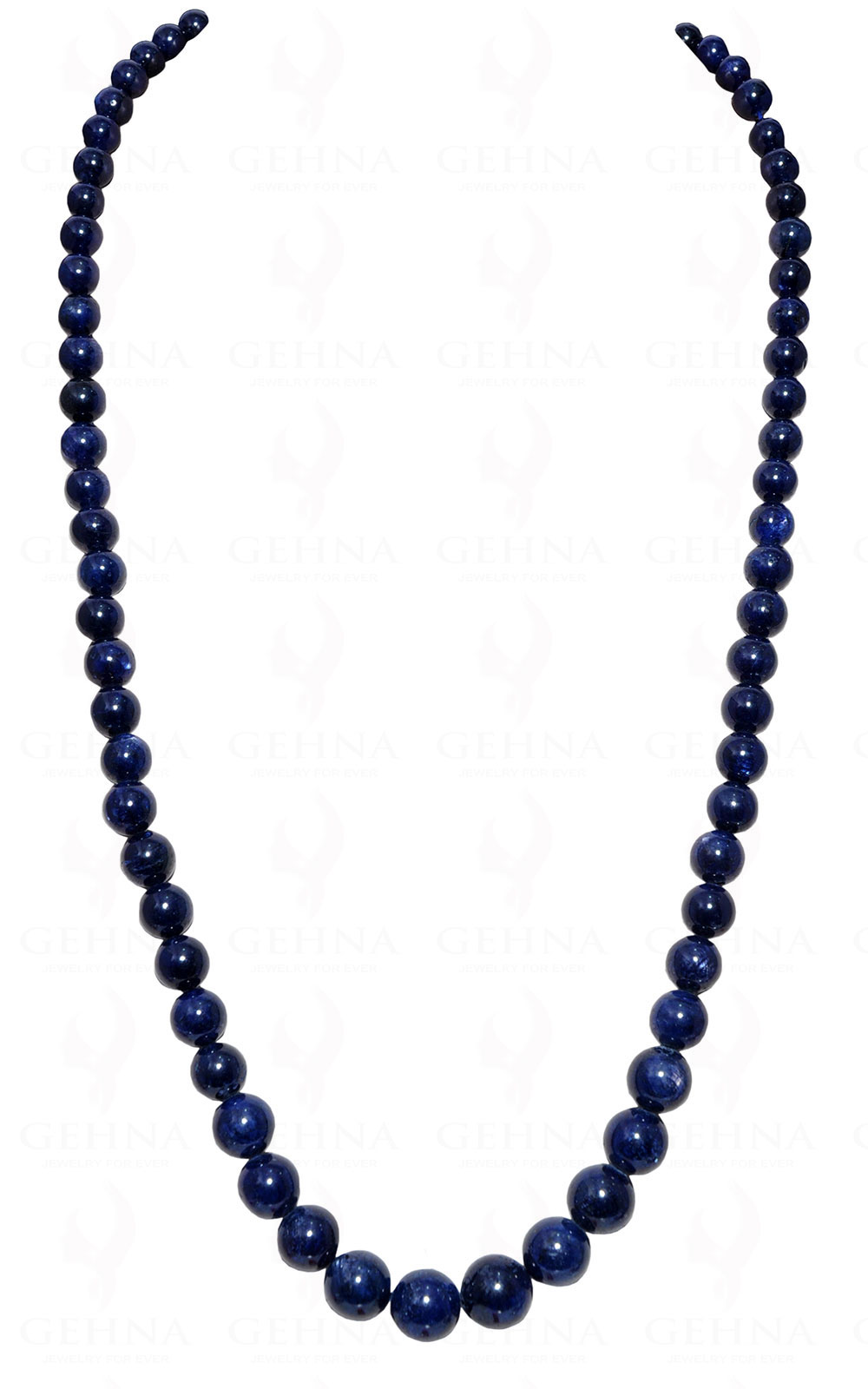 24" Inches Blue Sapphire Gemstone Bead Necklace NP-1340