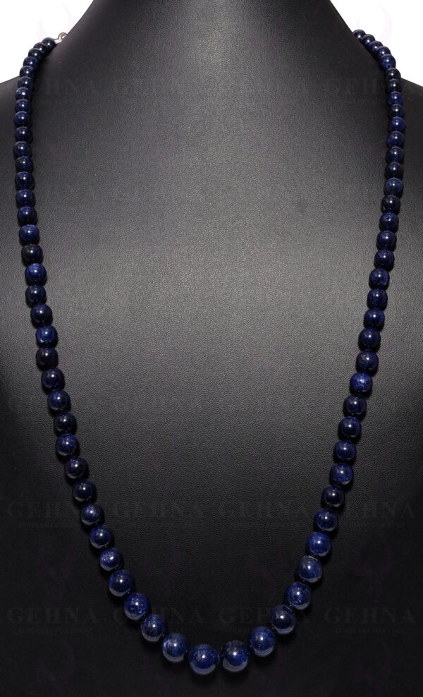 24" Inches Blue Sapphire Gemstone Bead Necklace NP-1340