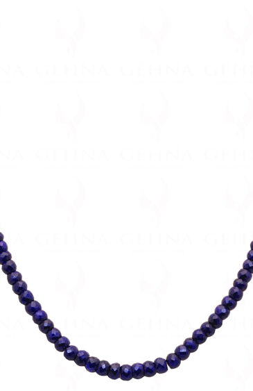 26″ Inches Blue Sapphire Gemstone Faceted Bead Necklace NP-1341