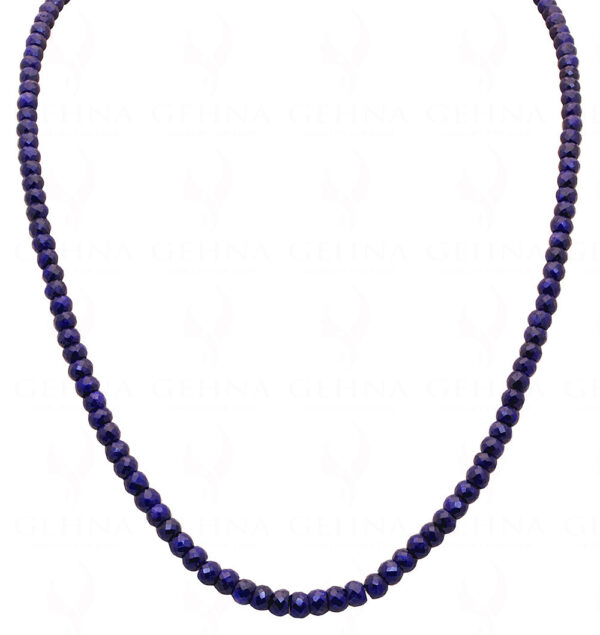 26" Inches Blue Sapphire Gemstone Faceted Bead Necklace NP-1341