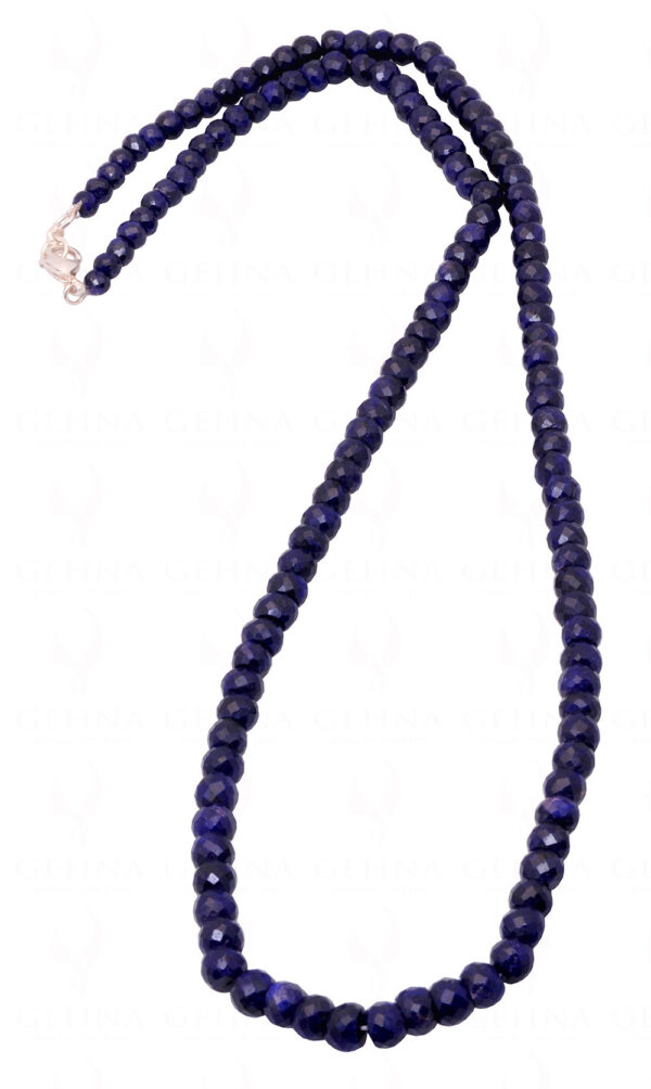 26" Inches Blue Sapphire Gemstone Faceted Bead Necklace NP-1341