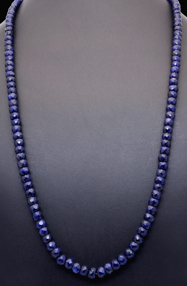 26" Inches Blue Sapphire Gemstone Faceted Bead Necklace NP-1341