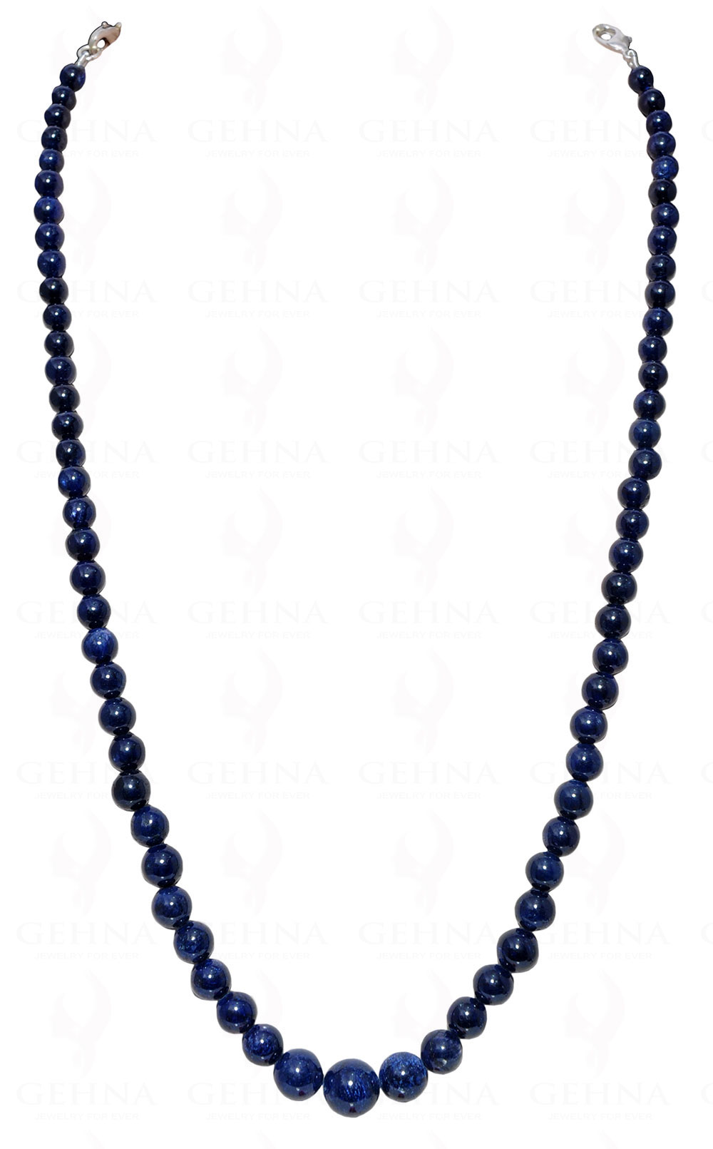 Blue Sapphire Gemstone Bead Necklace NP-1342