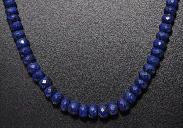 Blue Sapphire Gemstone Faceted Bead Necklace NP-1344