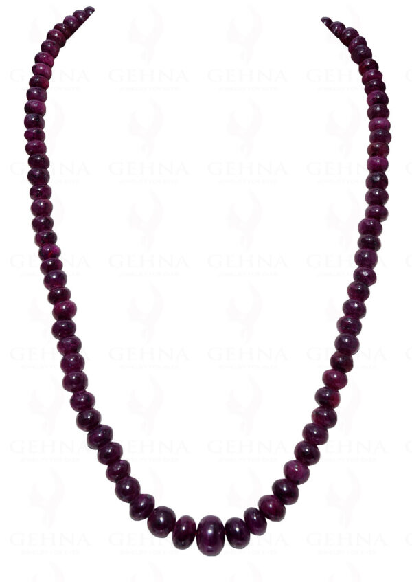 22" Inches Ruby Gemstone Bead Necklace NP-1345