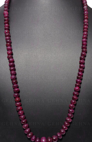 22″ Inches Ruby Gemstone Bead Necklace NP-1345