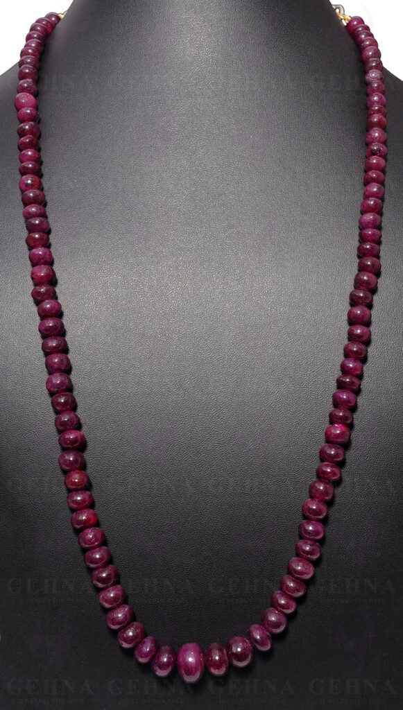 22″ Inches Ruby Gemstone Bead Necklace NP-1345