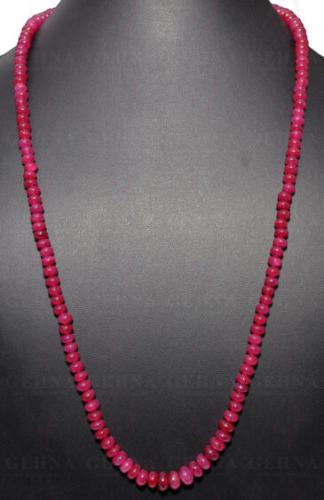 26″ Inches Ruby Gemstone Bead Necklace NP-1346