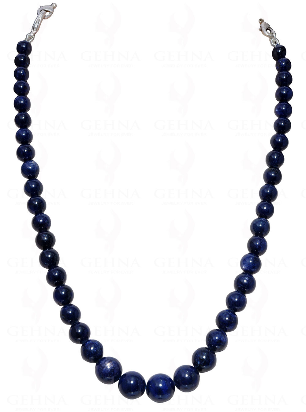 14" Inches Blue Sapphire Gemstone Bead Necklace NP-1347