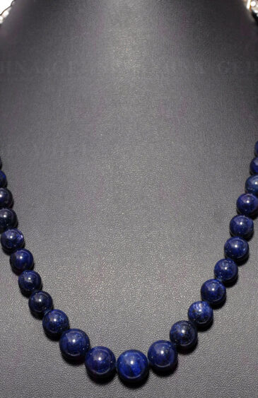 14″ Inches Blue Sapphire Gemstone Bead Necklace NP-1347