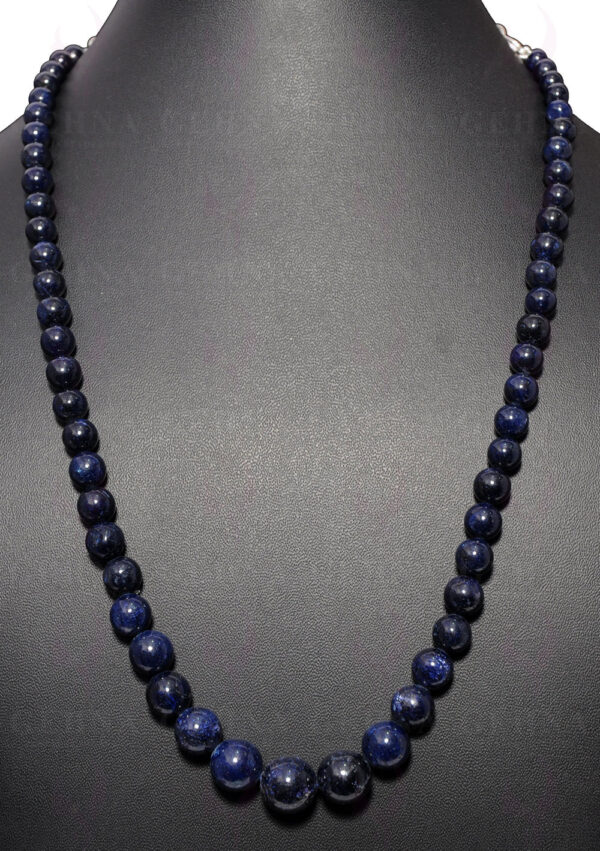 Blue Sapphire Gemstone Bead Necklace NP-1349