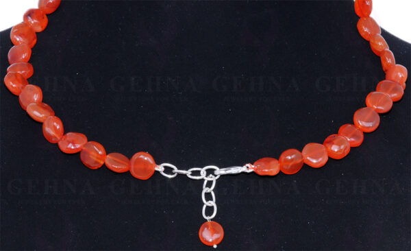 Carnelian Gemstone Round Shaped Bead Necklace NS-1349