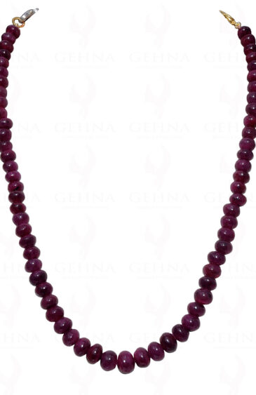 Ruby Gemstone Bead Necklace NP-1351