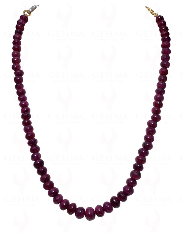 Ruby Gemstone Bead Necklace NP-1351