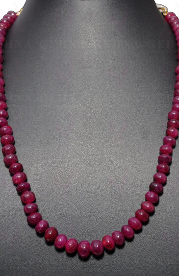 Ruby Gemstone Bead Necklace NP-1351