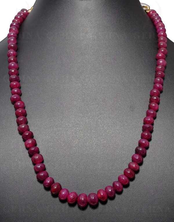 Ruby Gemstone Bead Necklace NP-1351