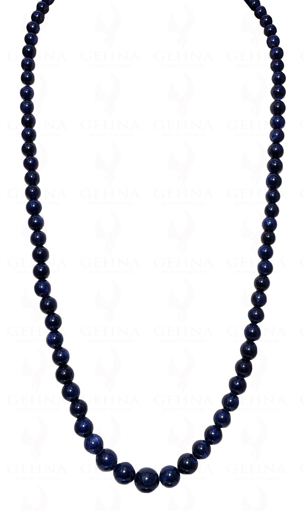 26" Inches Blue Sapphire Gemstone Bead Necklace NP-1352