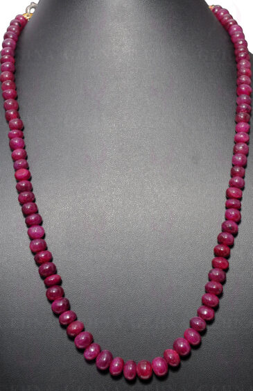 Ruby Gemstone Bead Necklace NP-1353