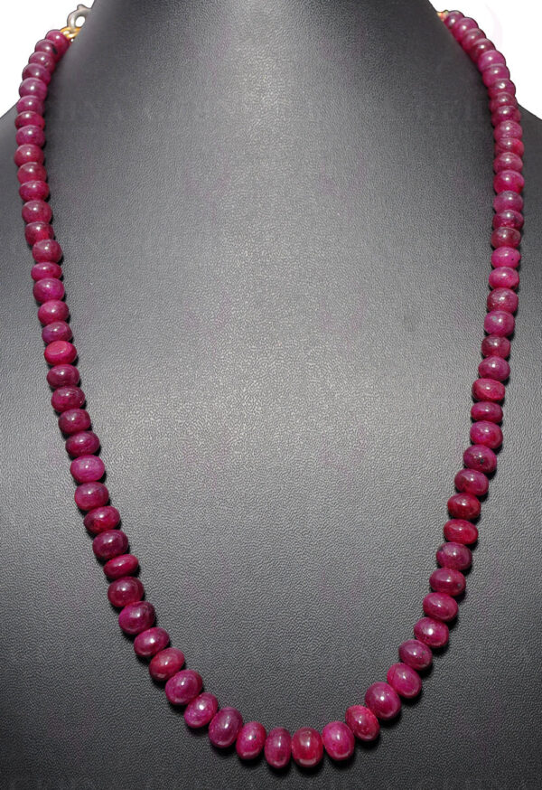 Ruby Gemstone Bead Necklace NP-1353