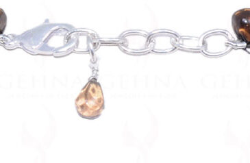 Smoky Quartz Gemstone Teardrop Shaped Bead Strand Necklace NS-1353