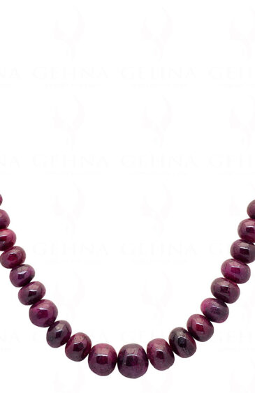 Ruby Gemstone Bead Necklace NP-1354