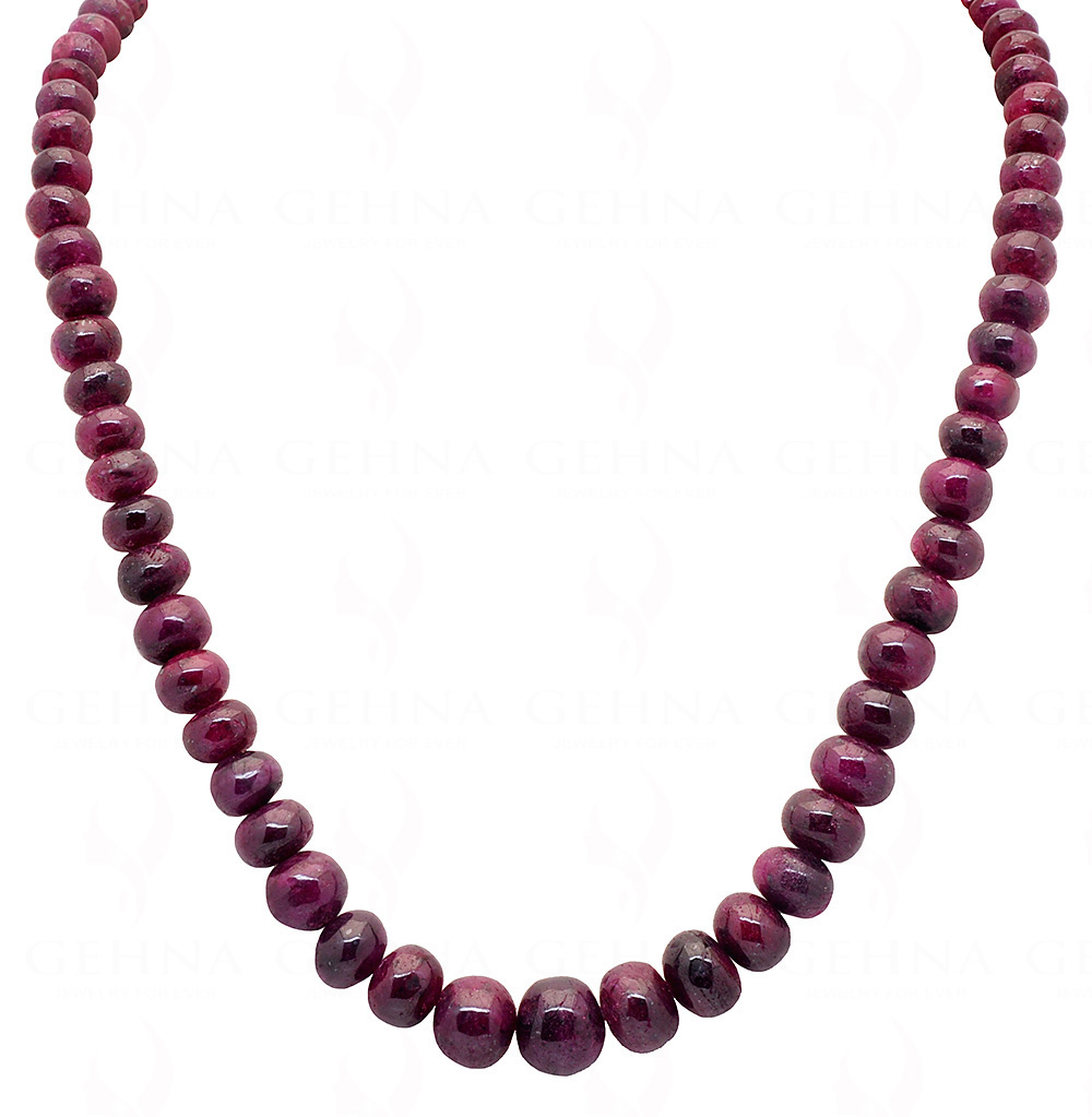 Ruby Gemstone Bead Necklace NP-1354