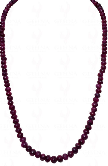 26″ Inches Ruby Gemstone Bead Necklace NP-1356