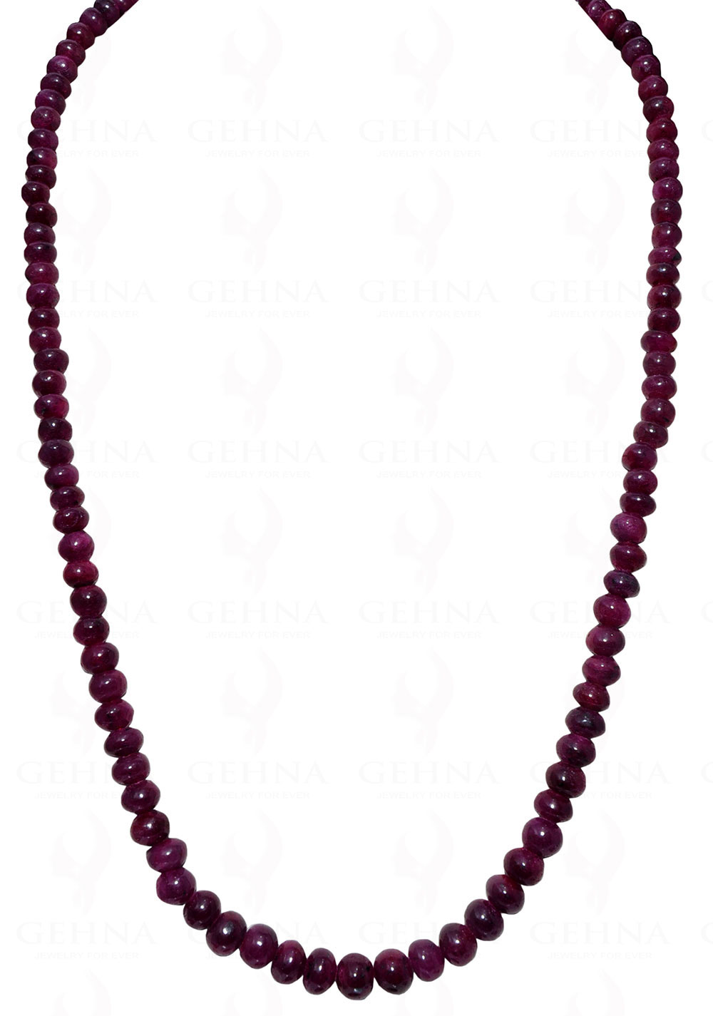 26" Inches Ruby Gemstone Bead Necklace NP-1356