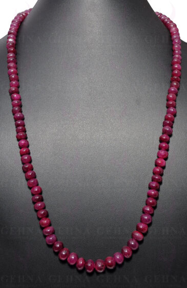26″ Inches Ruby Gemstone Bead Necklace NP-1356