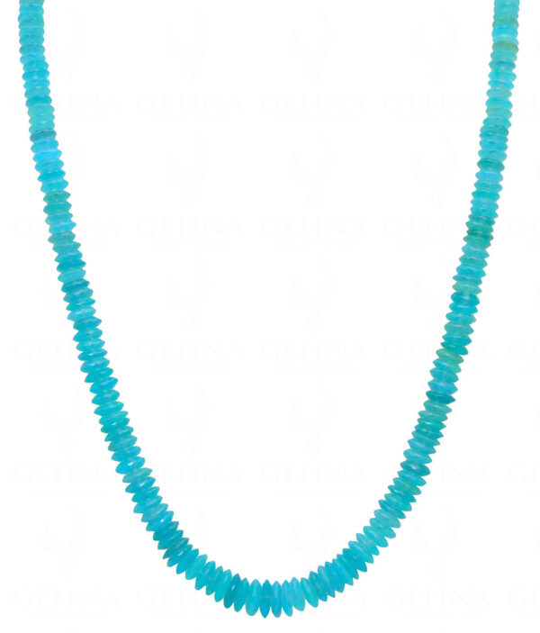 Blue Chalcedony Gemstone Faceted Bead String  NS-1359