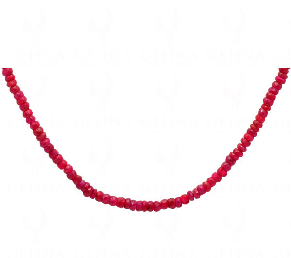 22" Ruby Gemstone Faceted Bead Necklace NP-1359