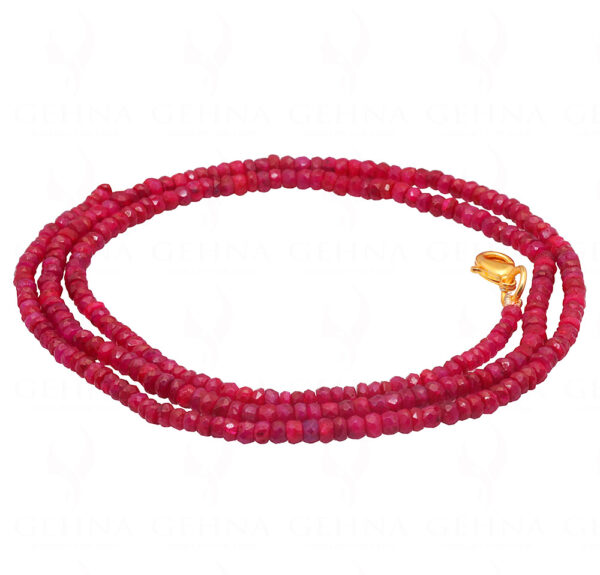 22" Ruby Gemstone Faceted Bead Necklace NP-1359