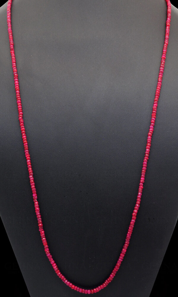 22" Ruby Gemstone Faceted Bead Necklace NP-1359