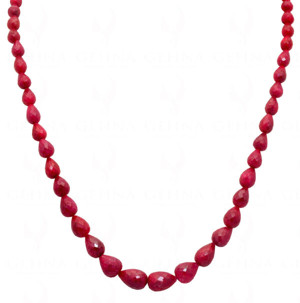 Ruby Gemstone Faceted Drop Necklace NP-1360