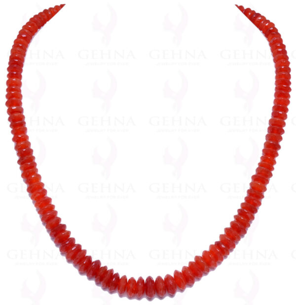 Carnelian Gemstone Faceted Bead String  NS-1360