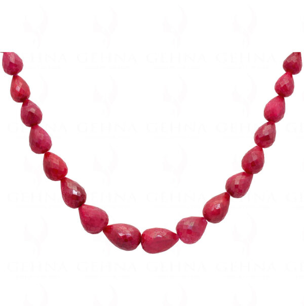 Ruby Gemstone Faceted Drop Necklace NP-1360