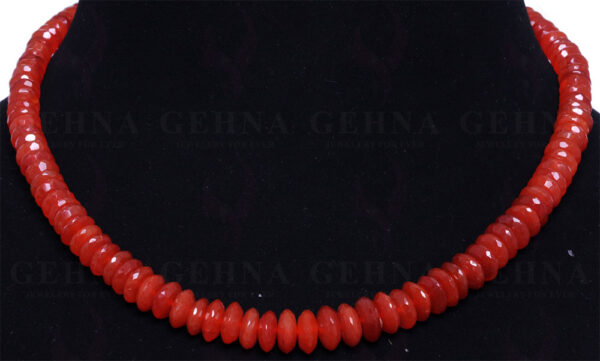 Carnelian Gemstone Faceted Bead String  NS-1360