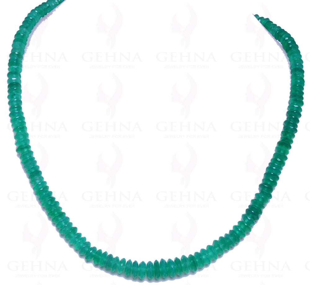 Green Onyx Gemstone Faceted Bead String  NS-1361