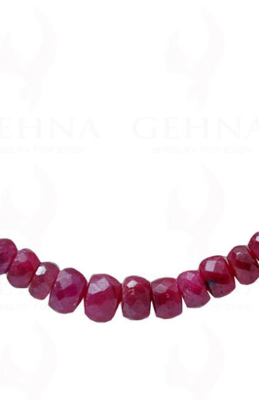 22″ Ruby Gemstone Faceted Bead Necklace NP-1361