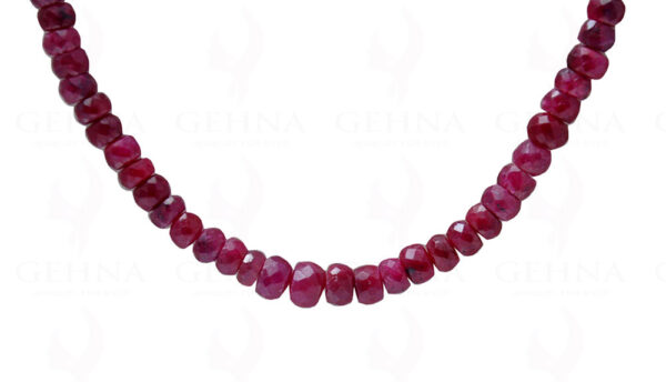 22" Ruby Gemstone Faceted Bead Necklace NP-1361