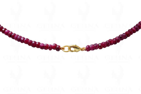 22" Ruby Gemstone Faceted Bead Necklace NP-1361