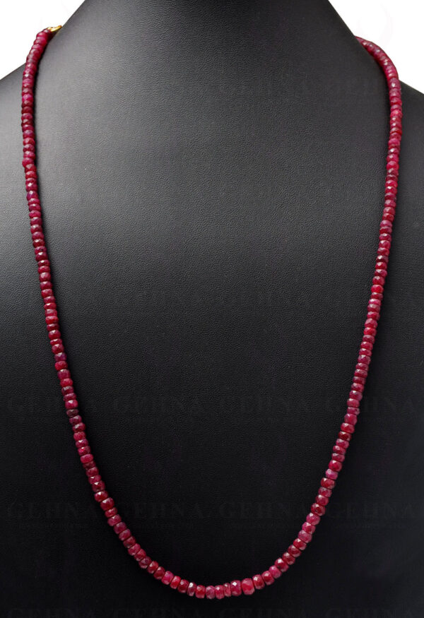 22" Ruby Gemstone Faceted Bead Necklace NP-1361