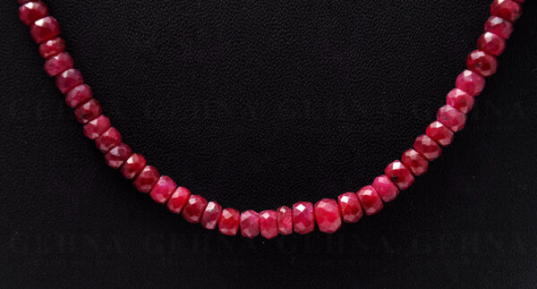 22" Ruby Gemstone Faceted Bead Necklace NP-1361