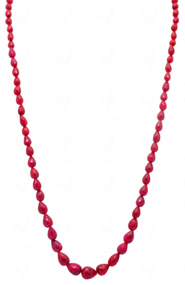 24″ Ruby Gemstone Faceted Drop Necklace NP-1362