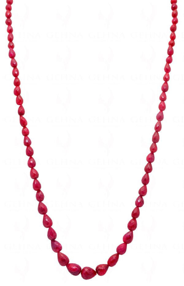 24" Ruby Gemstone Faceted Drop Necklace NP-1362