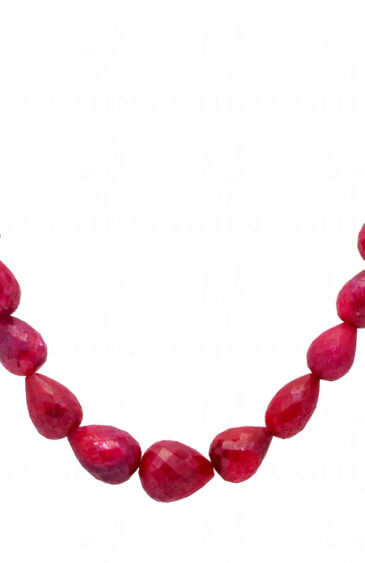 24″ Ruby Gemstone Faceted Drop Necklace NP-1362